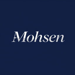 A modern and professional logo design featuring the name 'Mohsen' in elegant typography suitable for a lawyer's practice
