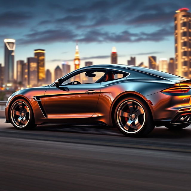 A sleek and powerful coupe car, designed for speed and luxury