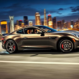 A sleek and powerful coupe car, designed for speed and luxury