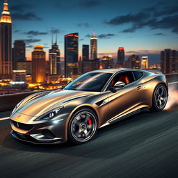 A sleek and powerful coupe car, designed for speed and luxury