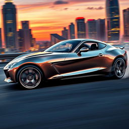 A sleek and powerful coupe car, designed for speed and luxury