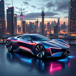 The ultimate futuristic coupe car, showcasing cutting-edge design and technology