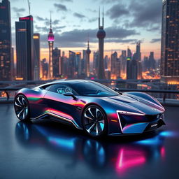 The ultimate futuristic coupe car, showcasing cutting-edge design and technology