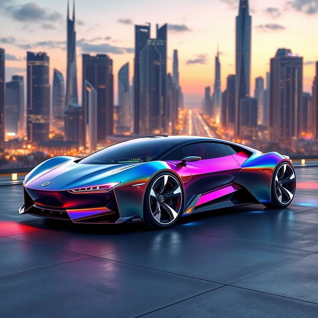 The ultimate futuristic coupe car, showcasing cutting-edge design and technology