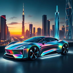 The ultimate futuristic coupe car, showcasing cutting-edge design and technology