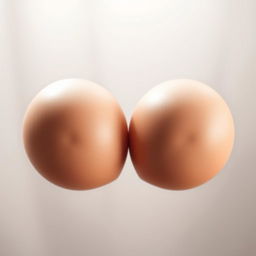 A stunning, artistic depiction of a pair of elegantly shaped breasts, enhanced with soft lighting and gentle shadows to create a realistic and appealing three-dimensional effect