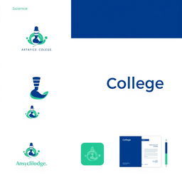 A modern and professional design for the identity of a private college focused on sciences