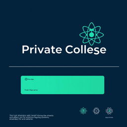 A modern and professional design for the identity of a private college focused on sciences