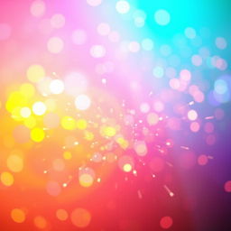 A vibrant and luminous scene filled with the brightest colors imaginable, showcasing an abstract array of radiant hues like electric pink, vivid yellow, and scintillating turquoise, creating a sense of joy and wonder