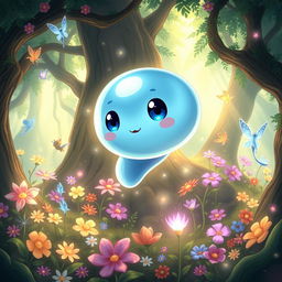 A stunning, highly detailed illustration of Rimuru Tempest, the character from 'That Time I Got Reincarnated as a Slime'