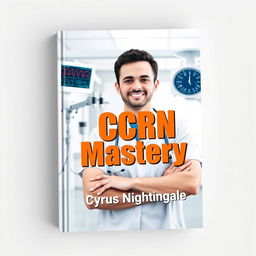 A book cover design featuring a large, bold title at the center that reads 'CCRN Mastery' in bright, eye-catching colors
