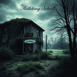 A hauntingly beautiful book cover featuring a mysterious abandoned school