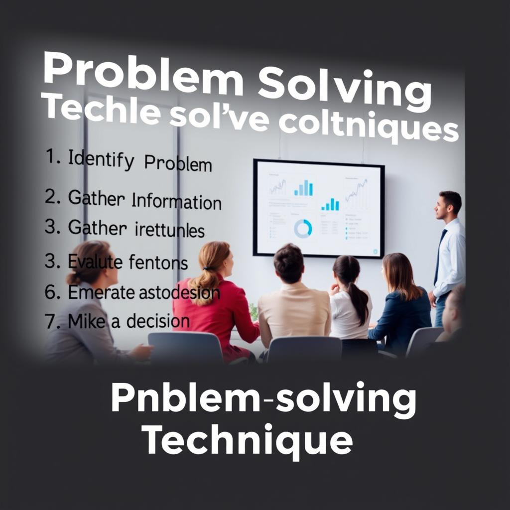 A visually engaging PowerPoint presentation slide focused on problem-solving techniques