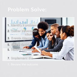 A visually engaging PowerPoint presentation slide focused on problem-solving techniques
