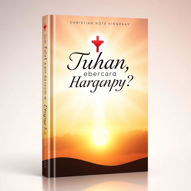 A book cover design for a Christian-themed book titled 'Tuhan, Berapa Harganya?'