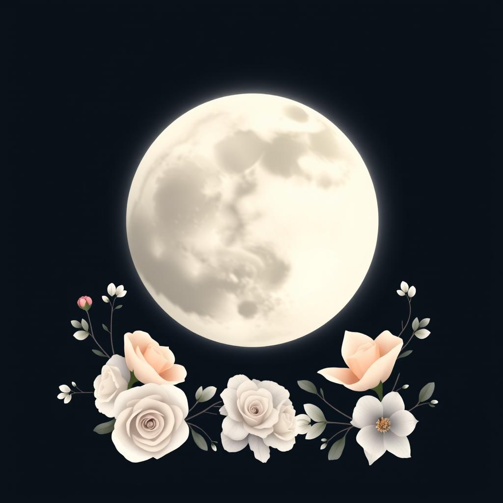 A beautifully designed brand logo that combines the imagery of a full moon with elegant wedding elements