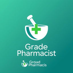 A modern and professional logo design for a pharmacist that conveys trust and expertise