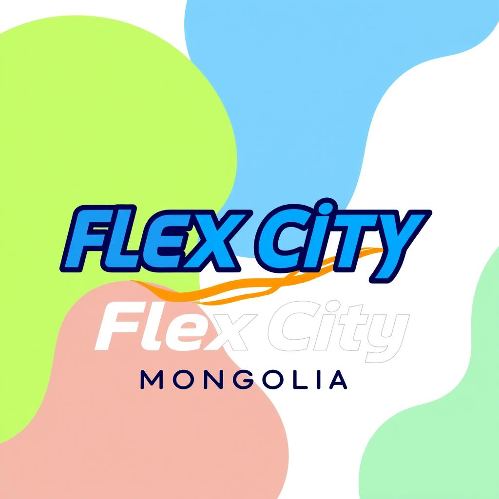A modern and vibrant logo design for 'Flex City Mongolia Community'