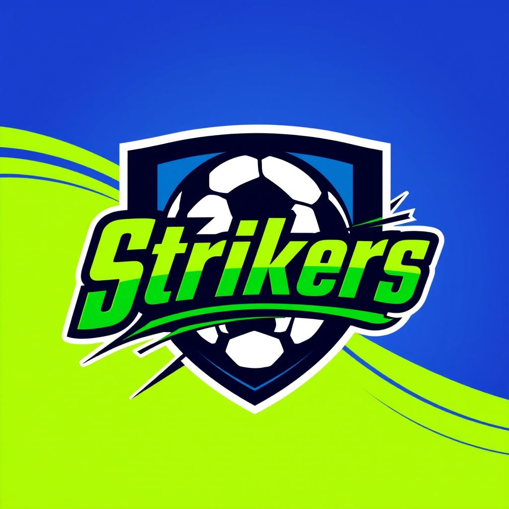 A logo design with the word "Strikers" prominently displayed