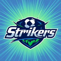 A logo design with the word "Strikers" prominently displayed