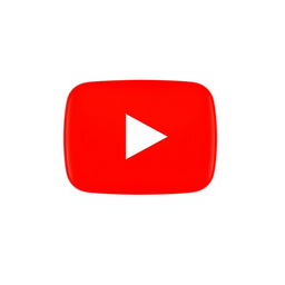 A vividly designed representation of the YouTube logo, featuring the iconic play button within a red rectangle