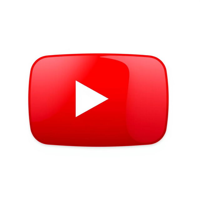 A vividly designed representation of the YouTube logo, featuring the iconic play button within a red rectangle