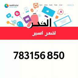 A modern and sleek website design for 'الأيهم للدعاية والإعلان والتسويق الإلكتروني', featuring the name 'الأيهم' prominently displayed in bold Arabic font