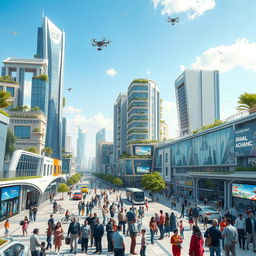 A futuristic depiction of Zahedan, Iran, 10 years in the future