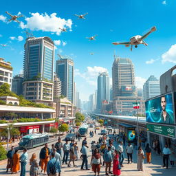 A futuristic depiction of Zahedan, Iran, 10 years in the future