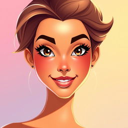 Create a vivid front face portrait of a character based on the provided side profile reference