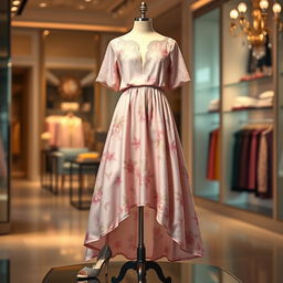 A stunning fashion design showcasing a beautiful dress and elegant shoes