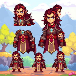 A pixel art character for a video game, designed in a 32x32 pixel format