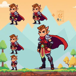 A pixel art character for a video game, designed in a 32x32 pixel format
