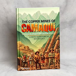 A captivating book cover design for "THE COPPER MINES OF CAMAQUÃ: A STUDY OF HISTORICAL SOCIOLOGY"