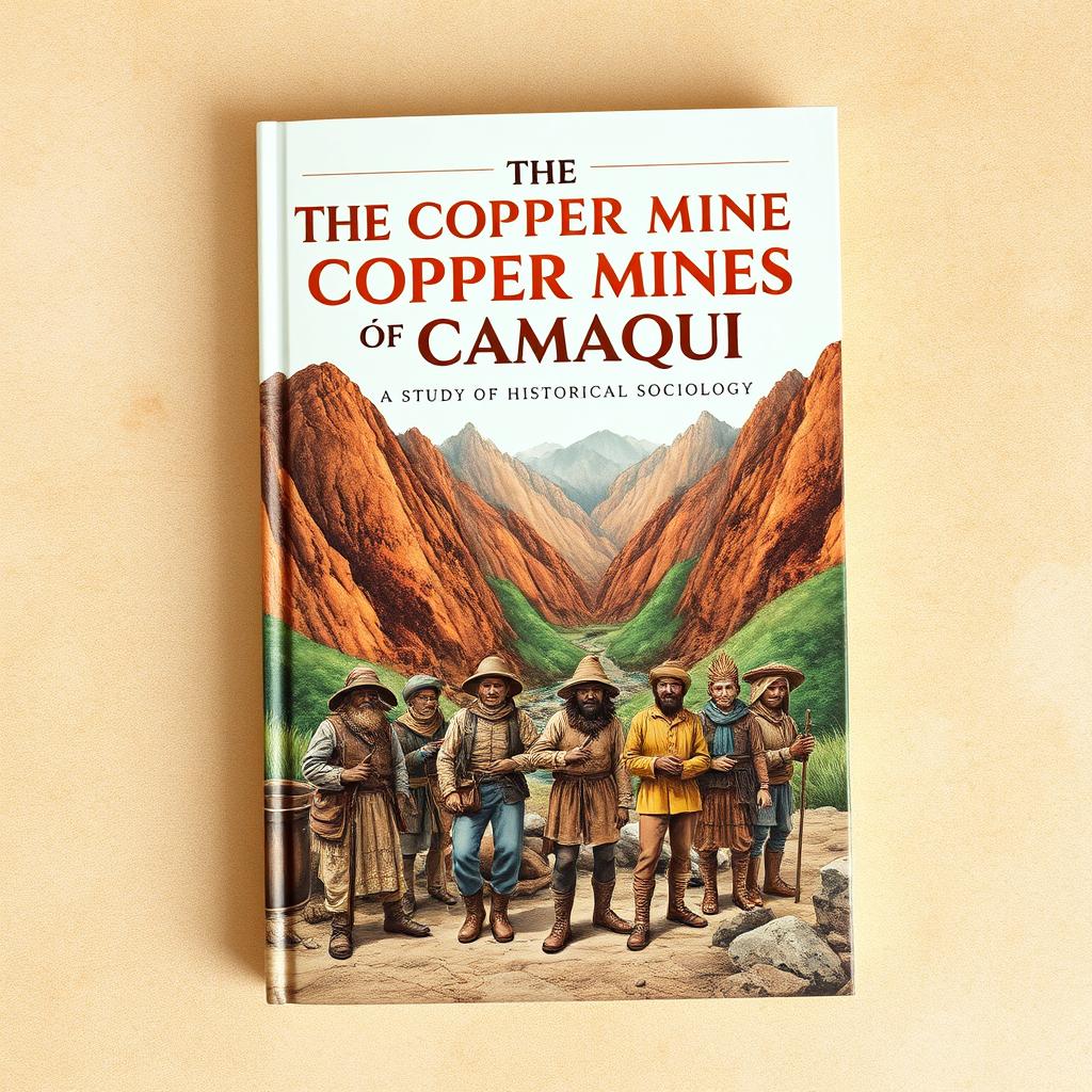 A captivating book cover design for "THE COPPER MINES OF CAMAQUÃ: A STUDY OF HISTORICAL SOCIOLOGY"
