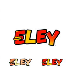 A vibrant and modern logo design for a fast food restaurant named 'ELEY'