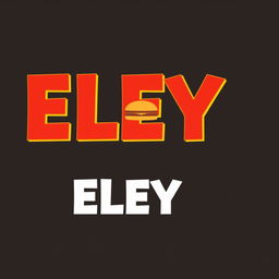 A logo design for a fast food restaurant named 'ELEY' featuring bold, classic typography