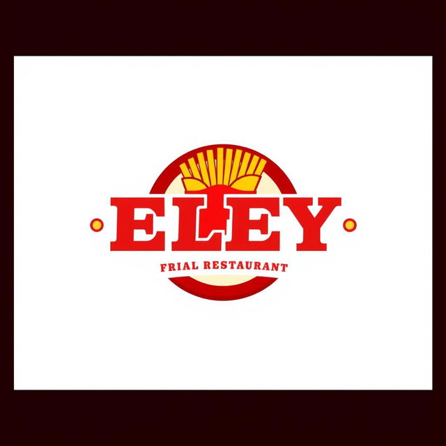 A logo design for a fast food restaurant named 'ELEY'