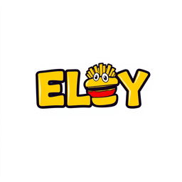 A fun and playful logo design for a fast food restaurant named 'ELEY'