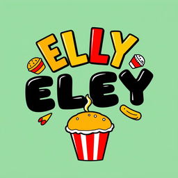 A vibrant and playful logo design for a fast food restaurant named 'ELEY'