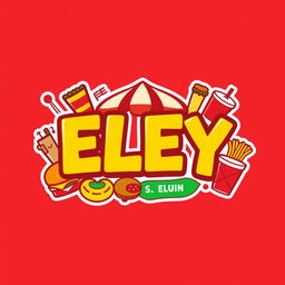 A logo design for a fast food restaurant named 'ELEY'