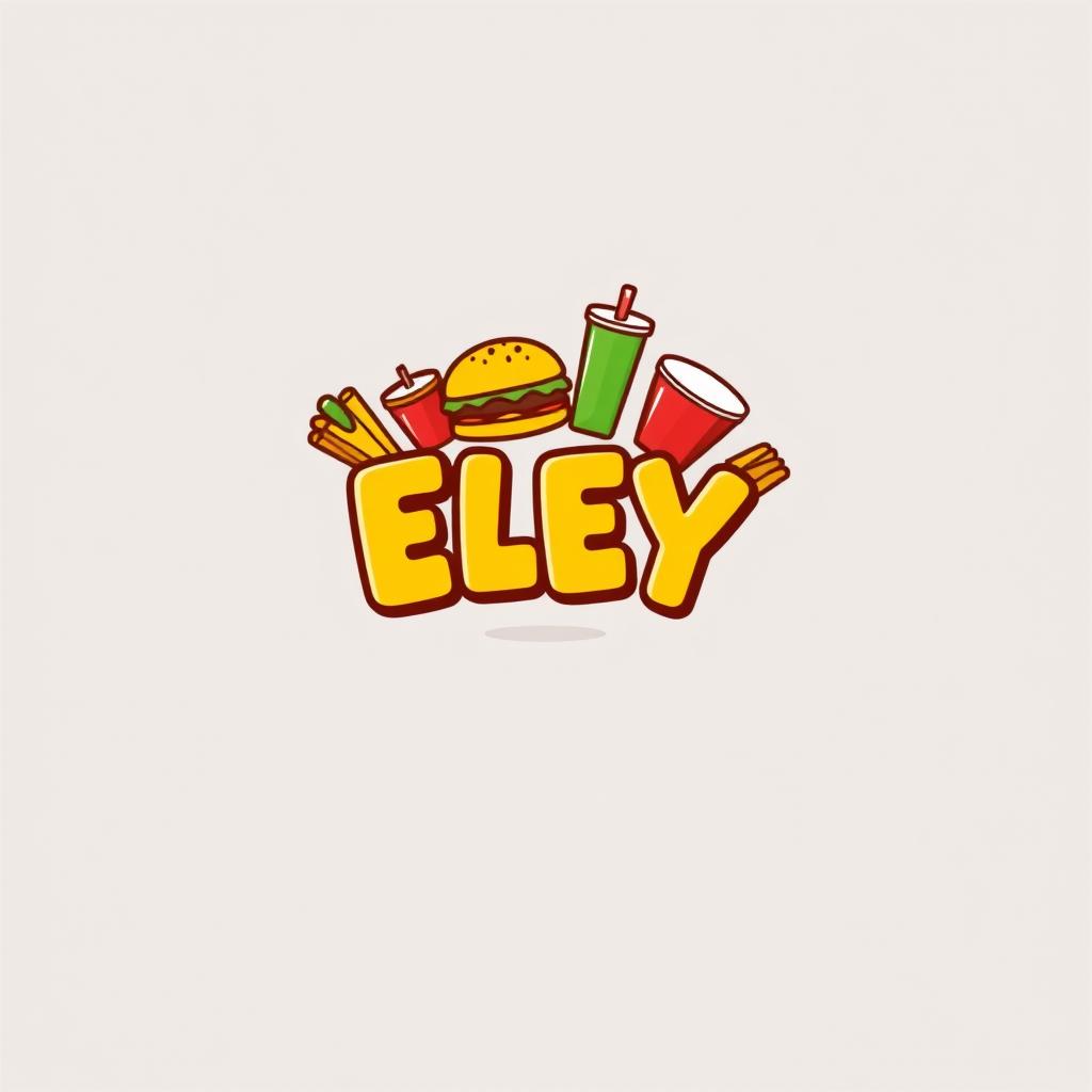 A logo design for a fast food restaurant named 'ELEY'