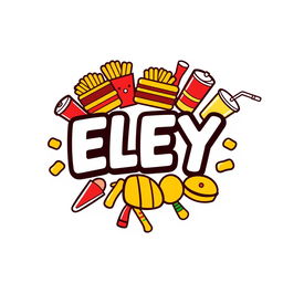 A logo design for a fast food restaurant named 'ELEY'