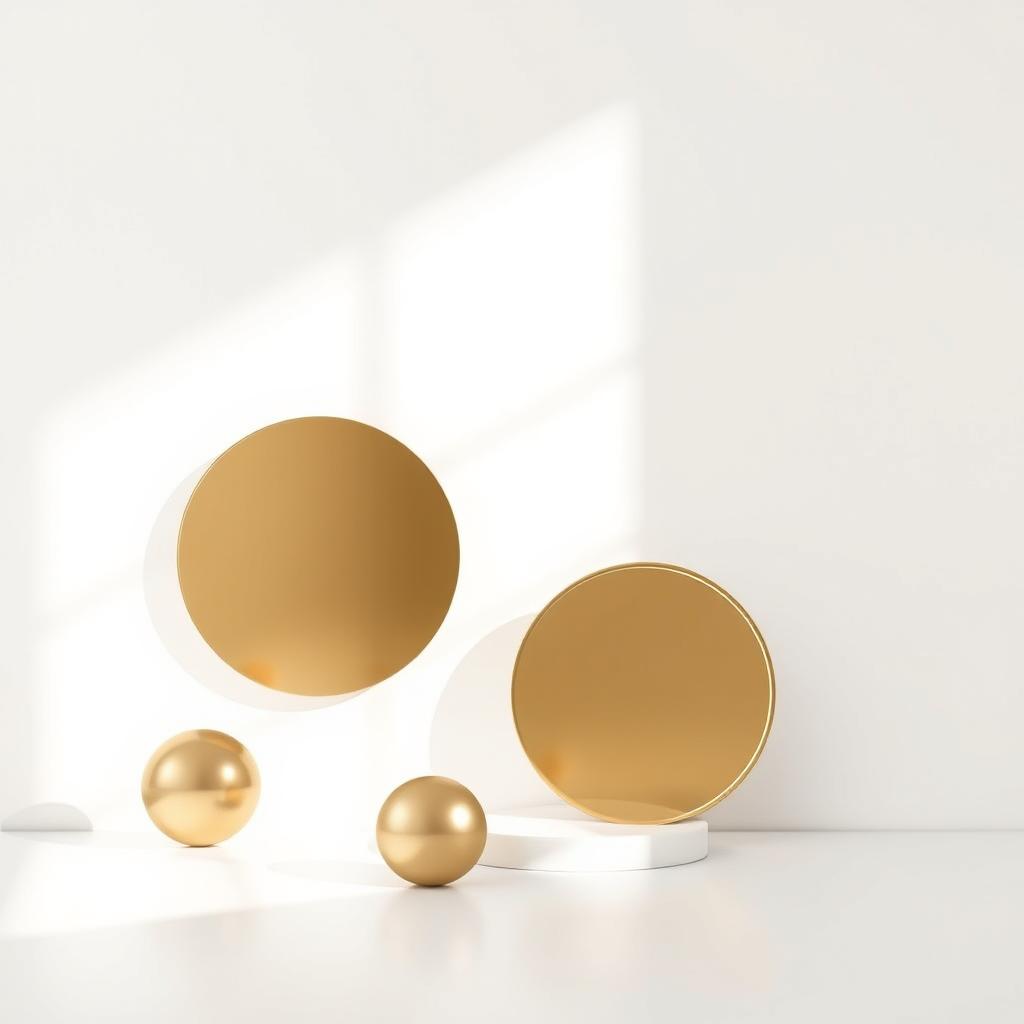 A sleek and elegant minimal design featuring gold elements