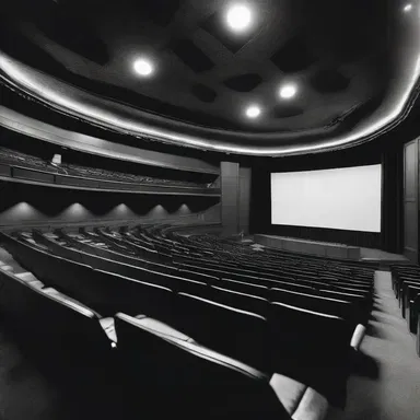 The seat arrangement in the theater was u-shaped, providing a great view for everyone in the audience.