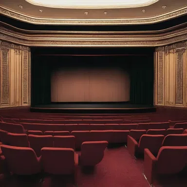The seat arrangement in the theater was u-shaped, providing a great view for everyone in the audience.