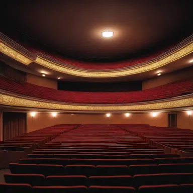 The seat arrangement in the theater was u-shaped, providing a great view for everyone in the audience.