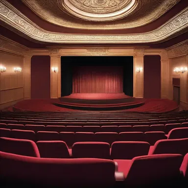 The seat arrangement in the theater was u-shaped, providing a great view for everyone in the audience.