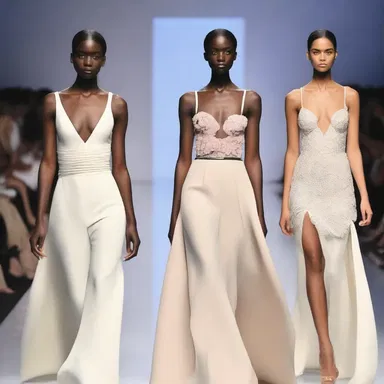 The designer showcased a stunning u-shaped neckline in their latest collection.