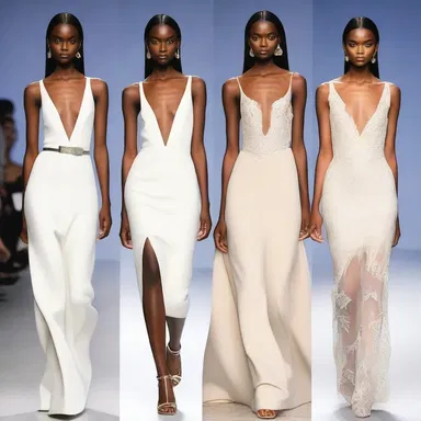 The designer showcased a stunning u-shaped neckline in their latest collection.